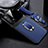 Custodia Silicone Morbida In Pelle Cover con Magnetico FL1 per Oppo K9 5G Blu