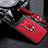 Custodia Silicone Morbida In Pelle Cover con Magnetico FL1 per Oppo K9 5G Rosso