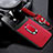 Custodia Silicone Morbida In Pelle Cover con Magnetico FL1 per Oppo Reno8 Pro+ Plus 5G Rosso