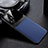 Custodia Silicone Morbida In Pelle Cover con Magnetico FL1 per Samsung Galaxy A22 4G Blu