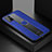 Custodia Silicone Morbida In Pelle Cover con Magnetico FL1 per Samsung Galaxy M40S Blu