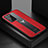 Custodia Silicone Morbida In Pelle Cover con Magnetico FL1 per Samsung Galaxy Note 20 Ultra 5G Rosso