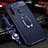 Custodia Silicone Morbida In Pelle Cover con Magnetico K01 per Xiaomi Redmi Note 8 (2021) Blu