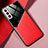 Custodia Silicone Morbida In Pelle Cover con Magnetico M01 per Samsung Galaxy S24 5G Rosso