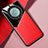 Custodia Silicone Morbida In Pelle Cover con Magnetico per Huawei Honor X9a 5G Rosso