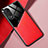 Custodia Silicone Morbida In Pelle Cover con Magnetico per Oppo A18 Rosso