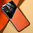 Custodia Silicone Morbida In Pelle Cover con Magnetico per Oppo A54 4G Arancione