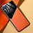Custodia Silicone Morbida In Pelle Cover con Magnetico per Oppo F21s Pro 5G Arancione