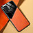 Custodia Silicone Morbida In Pelle Cover con Magnetico per Oppo K9 5G Arancione