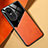 Custodia Silicone Morbida In Pelle Cover con Magnetico per Oppo Reno10 Pro 5G Arancione