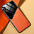 Custodia Silicone Morbida In Pelle Cover con Magnetico per Samsung Galaxy A02 Arancione