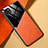 Custodia Silicone Morbida In Pelle Cover con Magnetico per Samsung Galaxy A22s 5G Arancione