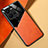 Custodia Silicone Morbida In Pelle Cover con Magnetico per Vivo Y35 4G Arancione