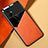 Custodia Silicone Morbida In Pelle Cover con Magnetico per Xiaomi Poco M4 5G Arancione