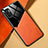 Custodia Silicone Morbida In Pelle Cover con Magnetico per Xiaomi Redmi Note 10 5G Arancione