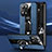 Custodia Silicone Morbida In Pelle Cover con Magnetico S01 per Oppo Find X5 Pro 5G Blu