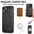 Custodia Silicone Morbida In Pelle Cover con Magnetico S02D per Apple iPhone 14