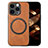 Custodia Silicone Morbida In Pelle Cover con Magnetico S02D per Apple iPhone 15 Pro Max
