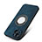 Custodia Silicone Morbida In Pelle Cover con Magnetico S07D per Apple iPhone 14 Plus