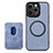 Custodia Silicone Morbida In Pelle Cover con Magnetico S08D per Apple iPhone 14 Pro Max