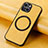 Custodia Silicone Morbida In Pelle Cover con Magnetico S11D per Apple iPhone 14 Plus Giallo