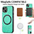 Custodia Silicone Morbida In Pelle Cover con Magnetico S11D per Apple iPhone 15