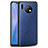 Custodia Silicone Morbida In Pelle Cover H03 per Huawei Mate 30 Pro 5G Blu