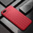 Custodia Silicone Morbida In Pelle Cover H04 per Oppo K1 Rosso