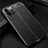 Custodia Silicone Morbida In Pelle Cover per Apple iPhone 12 Pro Nero