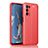 Custodia Silicone Morbida In Pelle Cover per Oppo A74 5G Rosso