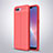 Custodia Silicone Morbida In Pelle Cover per Oppo AX5 Rosso