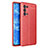 Custodia Silicone Morbida In Pelle Cover per Oppo Reno6 Pro+ Plus 5G Rosso