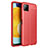 Custodia Silicone Morbida In Pelle Cover per Samsung Galaxy A22s 5G Rosso