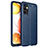 Custodia Silicone Morbida In Pelle Cover per Samsung Galaxy A32 4G Blu