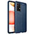 Custodia Silicone Morbida In Pelle Cover per Samsung Galaxy A52 4G Blu