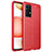 Custodia Silicone Morbida In Pelle Cover per Samsung Galaxy A52 5G Rosso