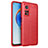 Custodia Silicone Morbida In Pelle Cover per Xiaomi Redmi K30S 5G Rosso