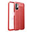 Custodia Silicone Morbida In Pelle Cover per Xiaomi Redmi Note 10 5G Rosso