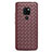 Custodia Silicone Morbida In Pelle Cover S01 per Huawei Mate 20 Marrone