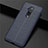 Custodia Silicone Morbida In Pelle Cover S01 per OnePlus 7T Pro Blu