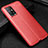 Custodia Silicone Morbida In Pelle Cover S01 per Oppo A94 5G Rosso