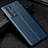 Custodia Silicone Morbida In Pelle Cover S01 per Oppo Reno6 Pro+ Plus 5G Blu
