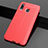 Custodia Silicone Morbida In Pelle Cover S01 per Samsung Galaxy A20 Rosso