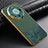 Custodia Silicone Morbida In Pelle Cover S01D per Huawei Mate 60 Pro Verde