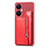 Custodia Silicone Morbida In Pelle Cover S01D per Huawei Nova 11i Rosso