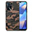 Custodia Silicone Morbida In Pelle Cover S01D per Oppo A16 Marrone