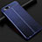 Custodia Silicone Morbida In Pelle Cover S02 per Oppo AX5 Blu