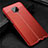 Custodia Silicone Morbida In Pelle Cover S02 per Xiaomi Redmi Note 9S Rosso