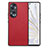 Custodia Silicone Morbida In Pelle Cover S02D per Huawei Honor 70 5G Rosso