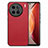 Custodia Silicone Morbida In Pelle Cover S02D per Vivo X90 Pro 5G Rosso